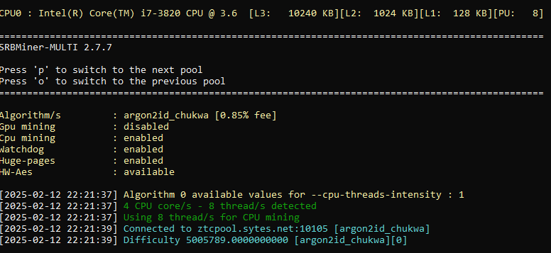 SRBMiner-MULTI-Mining-Working