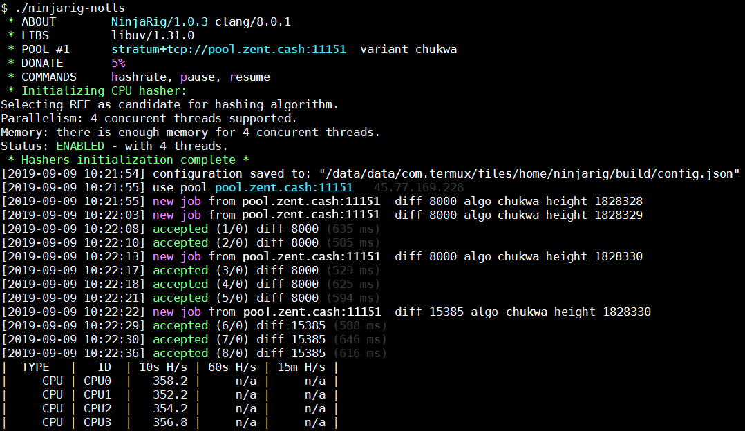 Termux Miner