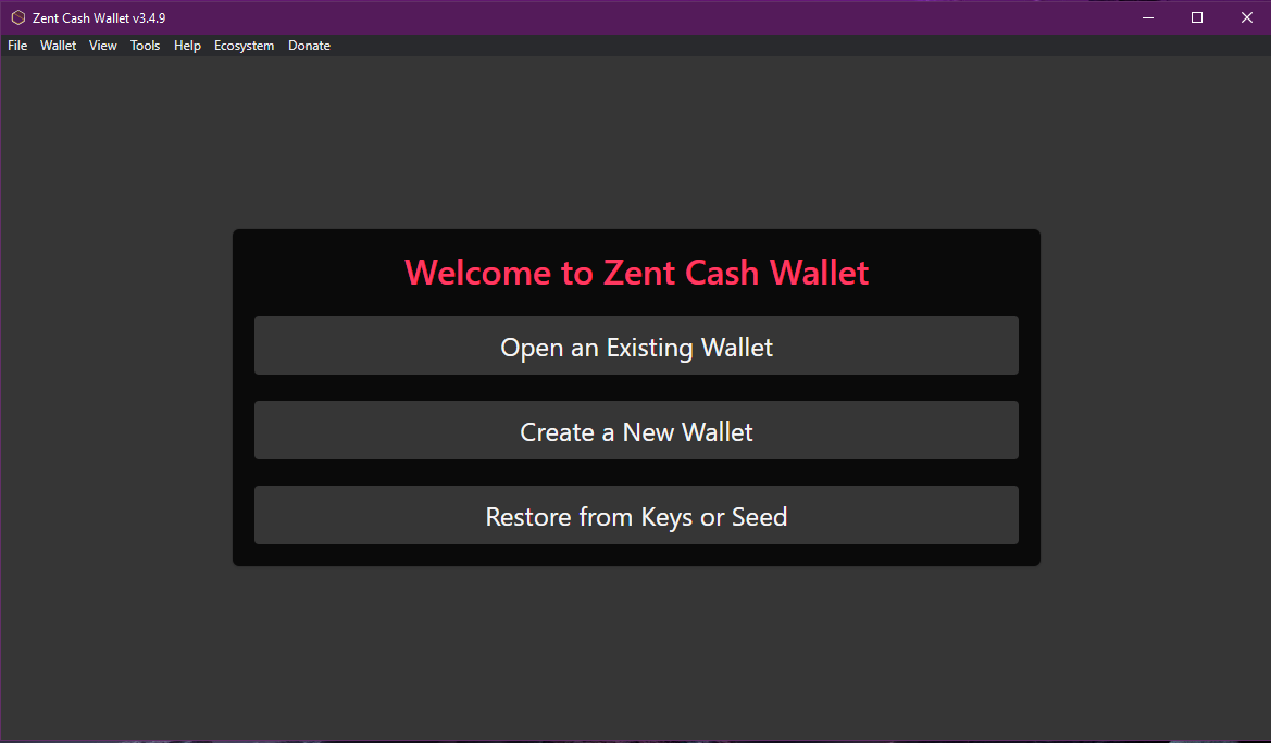 Zent Cash Wallet splash screen